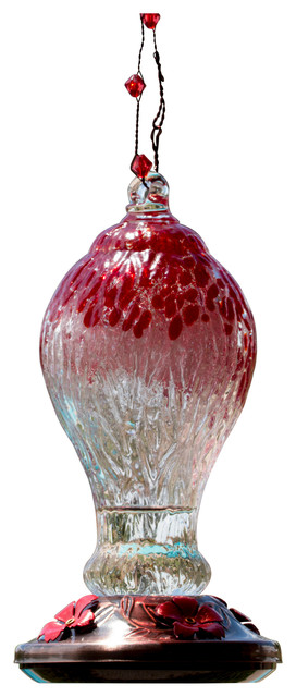 Best Hummingbird Feeder Ever Beautiful Red Drip Glass And Copper