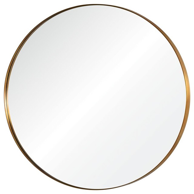 Simple Round Mirror Antiqued Light Bronze - Simple Round Mirror Simple Round Mirror Antiqued Light Bronze - Simple Round Mirror