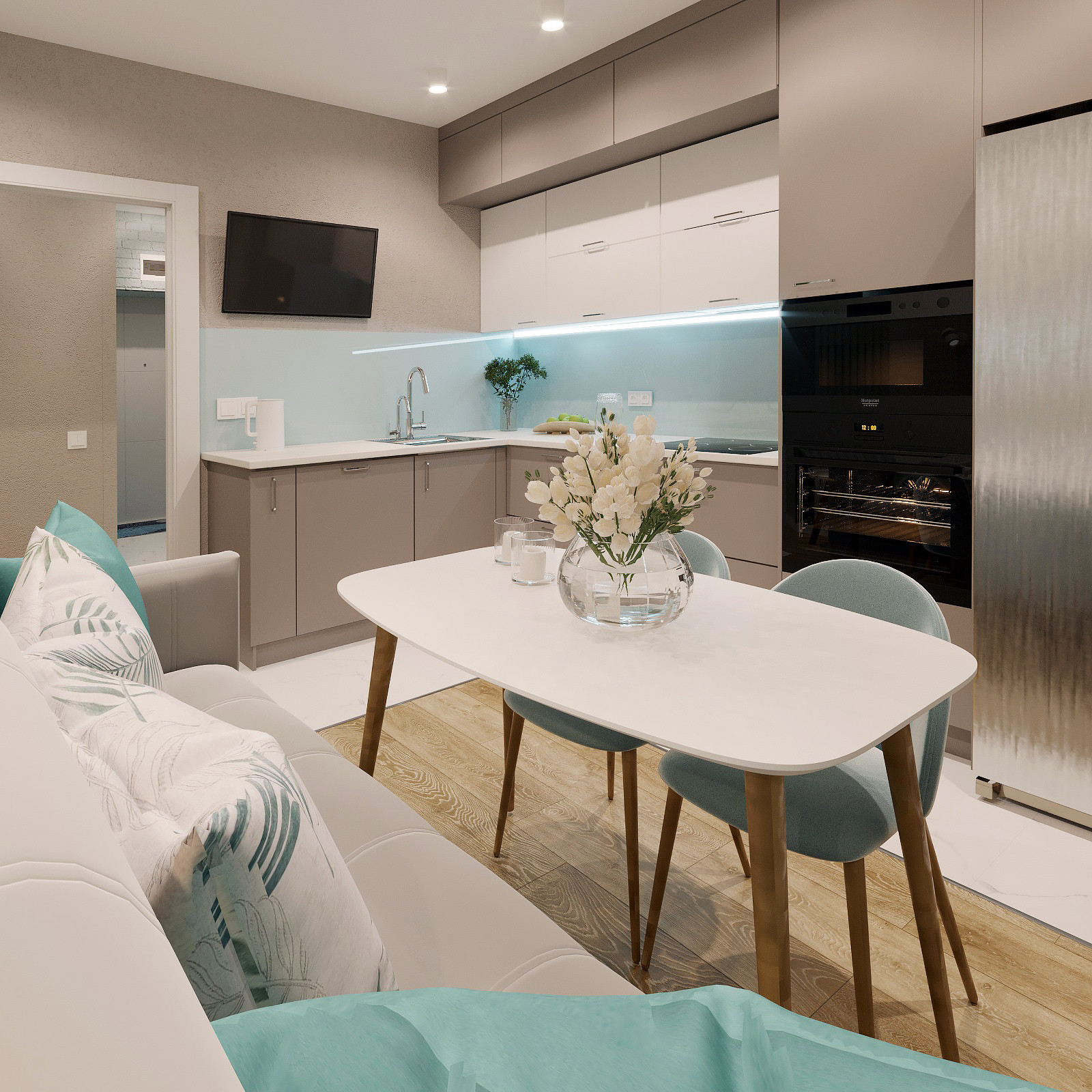 Современный интерьер с морскими мотивами