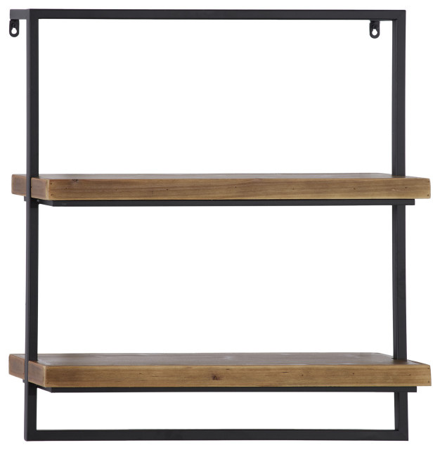Industrial Brown Metal Wall Shelf 43782 Industrial Display And Wall