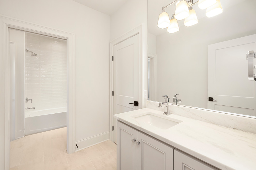 Inspiration for a transitional bathroom remodel in Charlotte