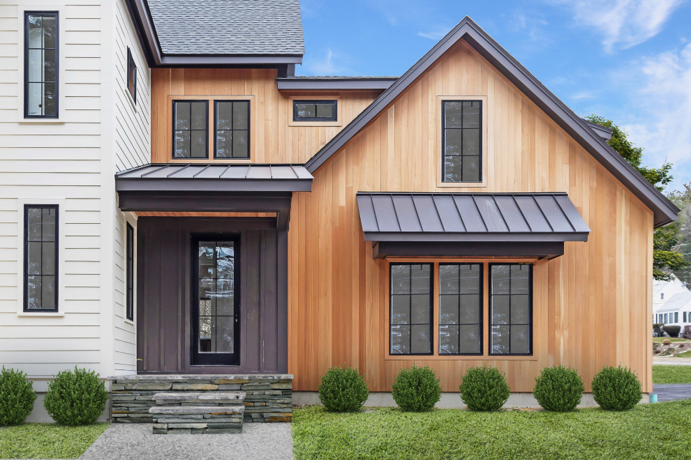 Transitional home design photo in Boston
