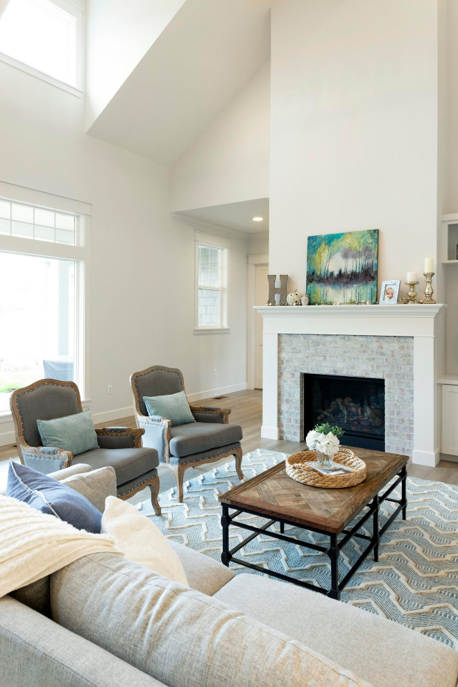 Inspiration for a transitional living room remodel in Seattle