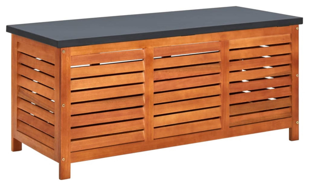 Vidaxl Garden Storage Box 46.1"x19.7"x21.7" Solid Eucalyptus Wood
