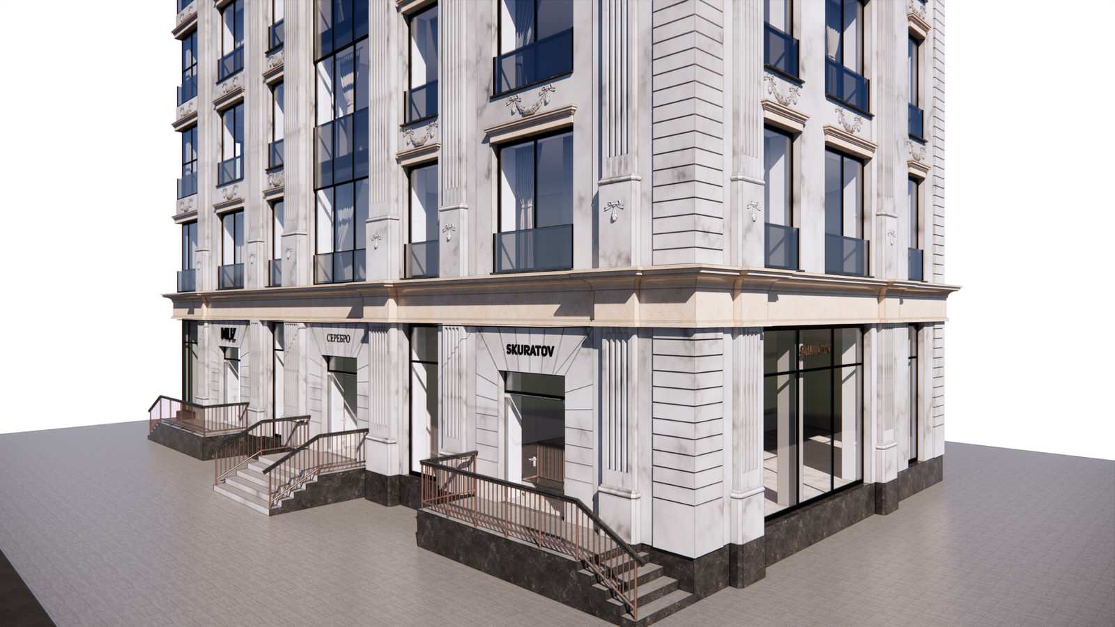 Эскизные предложения жилого дома на Серебрянической набережной. Москва