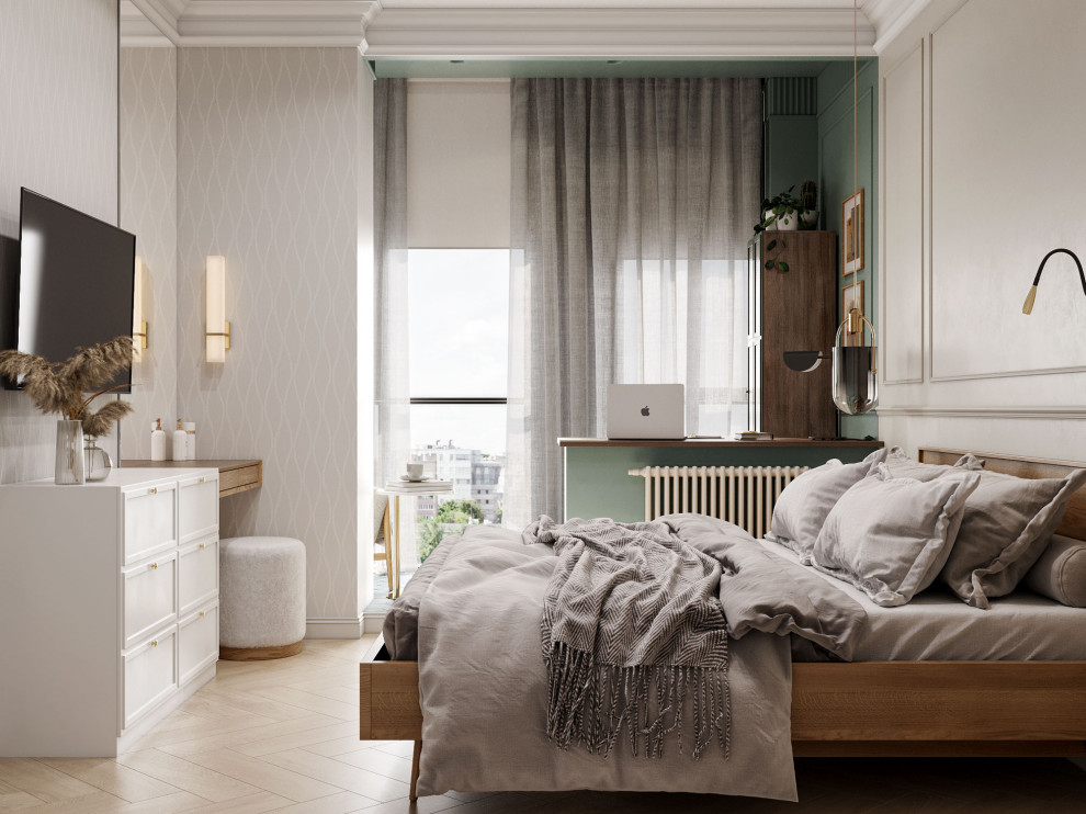 Спальня с яркими акцентами в ЖК Соло