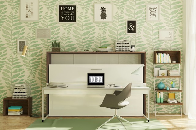 Genio T Twin Wall Bed With Desk Modern New York By Wall Bed