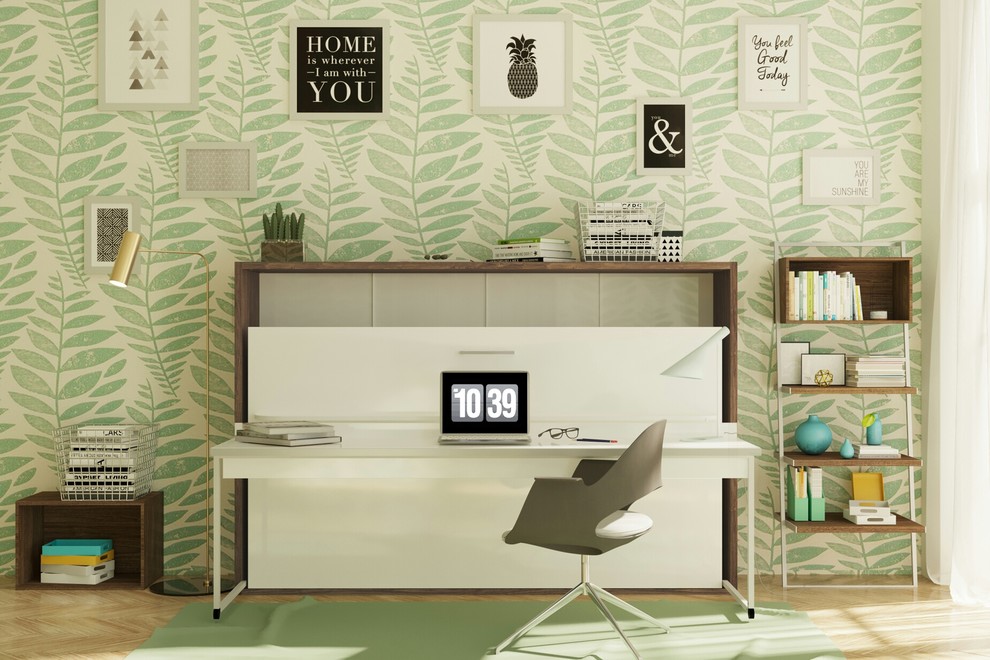Genio T Twin Wall Bed With Desk Modern New York By Wall Bed Place