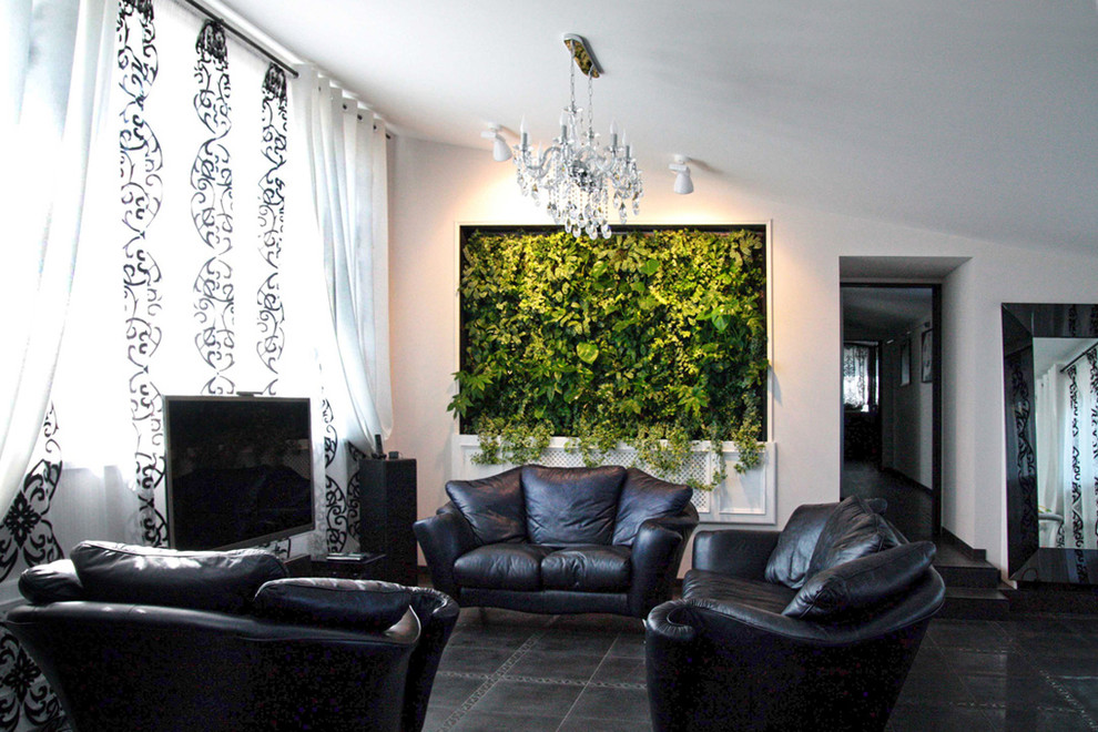 Фитостена в доме, поселок Лахта, Санкт-Петербург