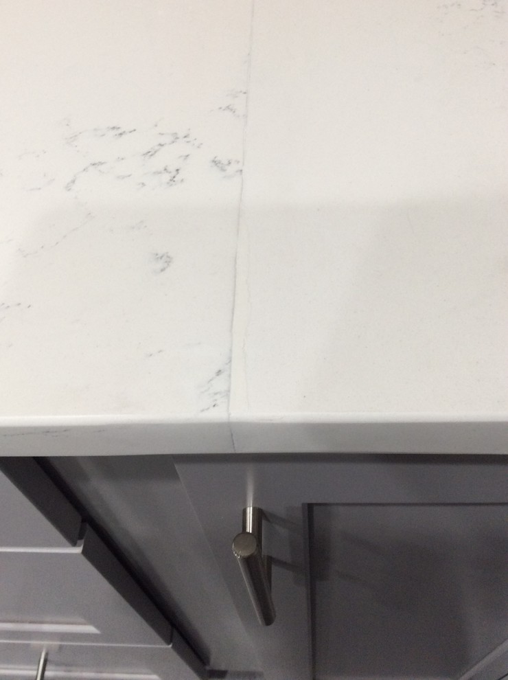Is this an acceptable seam on quartz countertop?