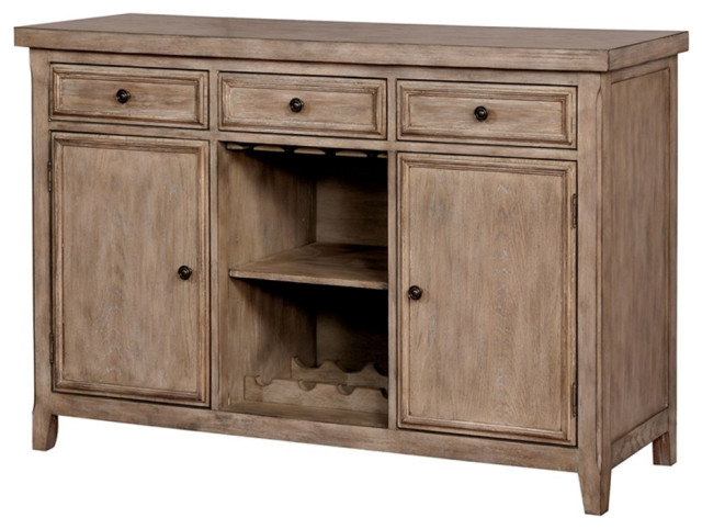 Reproduction Rustic Server Furniture of America Aggate Rustic Solid Wood Server in Rustic Natural ...