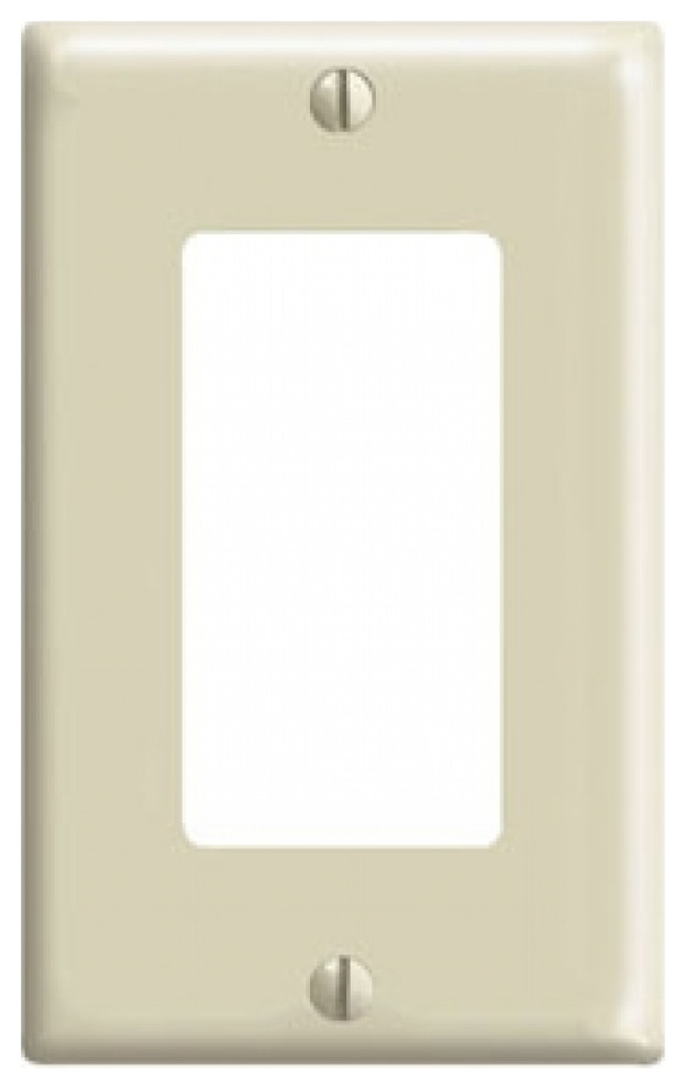 2.8 in. x 4.5 in. Plastic Electrical Switch Plate in Ivory RPBK35034