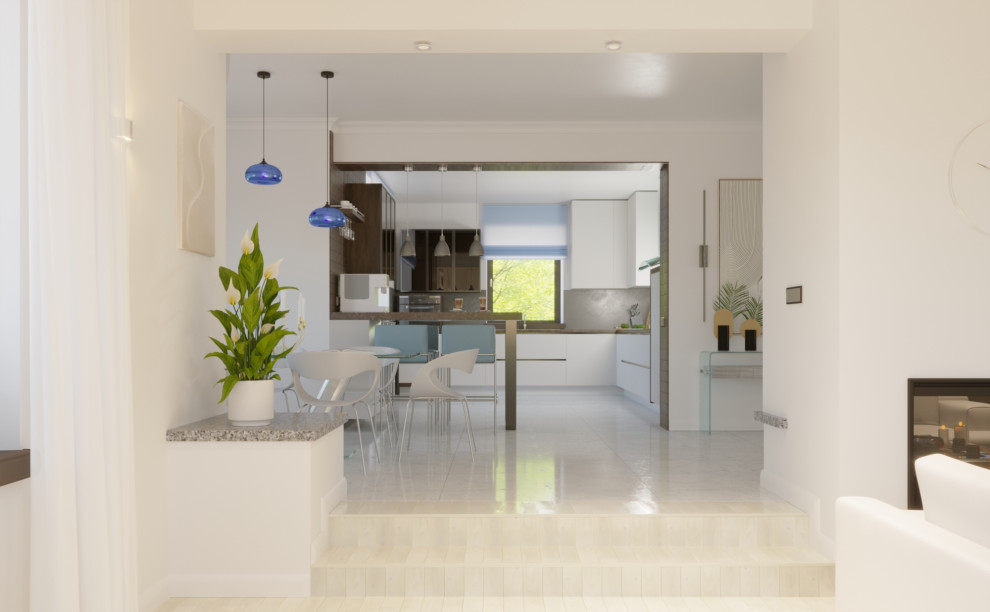 Дизайн-проект гостиной частного дома в Тольятти