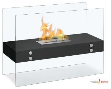 Moda Flame Avila Contemporary Fireplace - Black