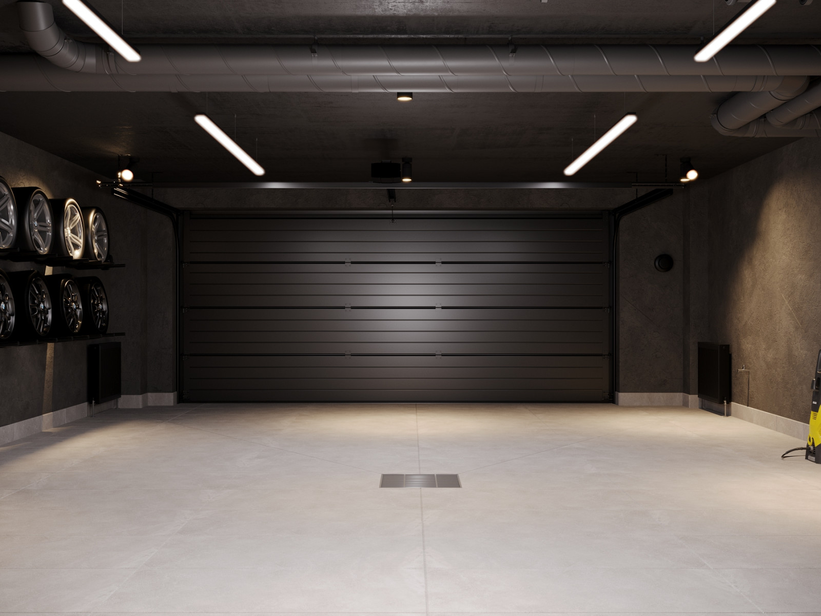 Гараж на две машины в частном домека