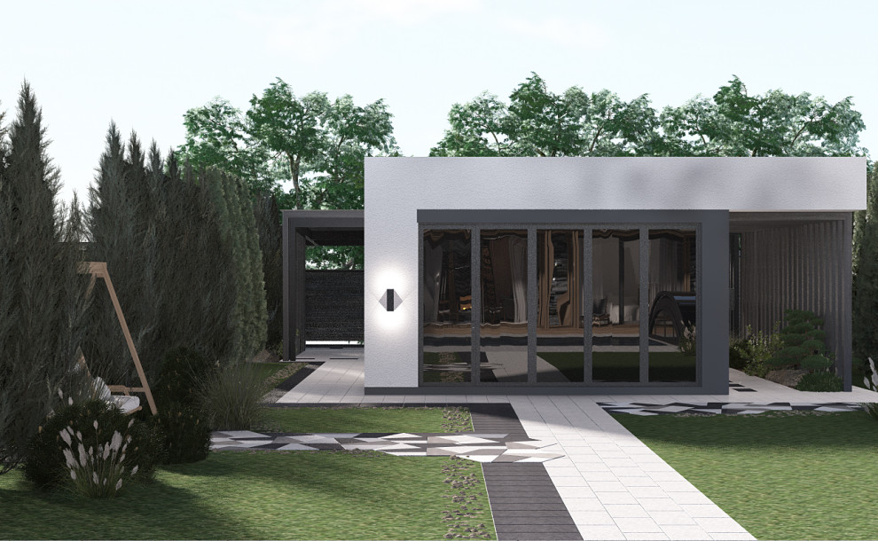 САДОВЫЙ ДОМИК С ЯПОНСКИМИ МОТИВАМИ