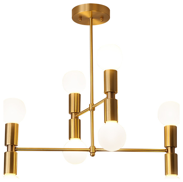 8Light Sputnik Semi Flush Mount Transitional Flushmount Ceiling