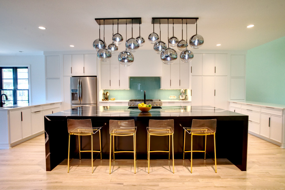 This is an example of a modern kitchen in Charlotte.