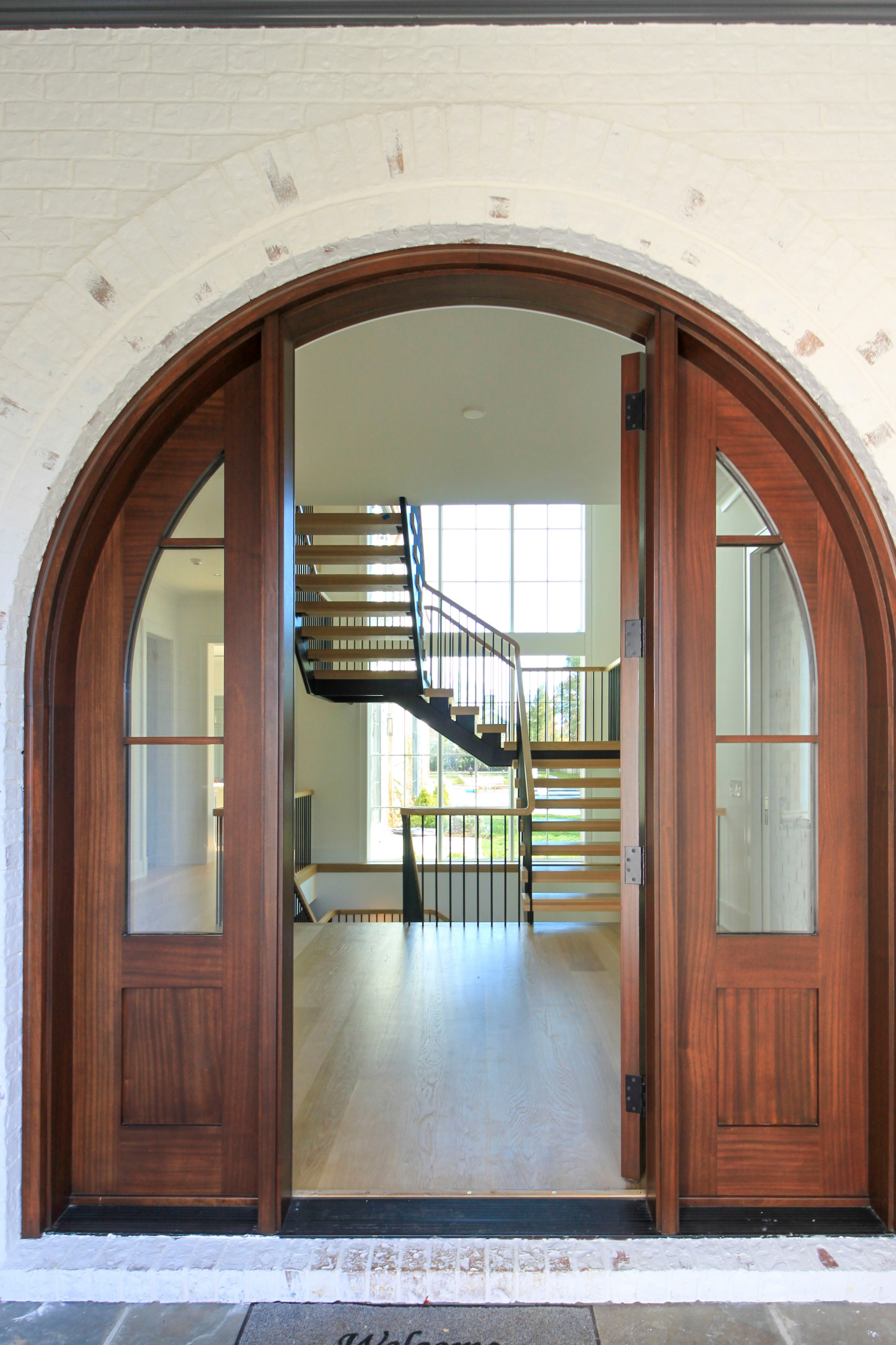 96_Dramatic cantilevered no-riser staircase, Bethesda, MD 20814