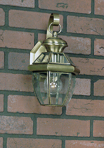 Quoizel NY8316A Antique Brass Newbury Transitional 1 Light Outdoor