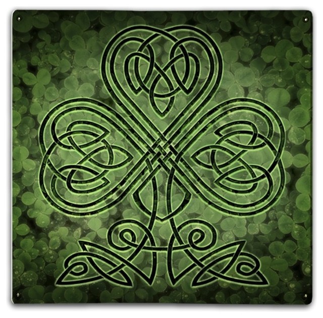 Celtic Shamrock, Classic Metal Sign