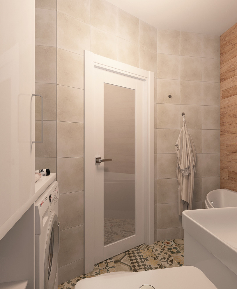 Дизайн прихожей и санузла в новостройке для молодой семьи