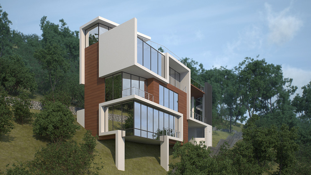 The simple forms creates a whimsical composition