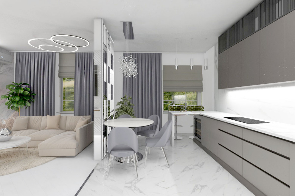 Проект 3х комнатной квартиры в современном стиле