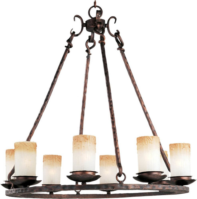 8 Light Oil Rubbed Bronze Chandelier Rustic Chandeliers By   Home Design 