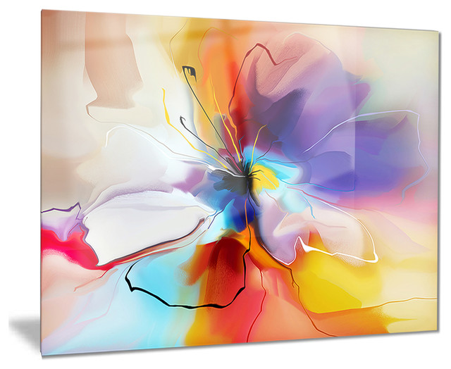 Creative Flower In Multiple Colors Abstract Fl Metal Wall Art 40 X30