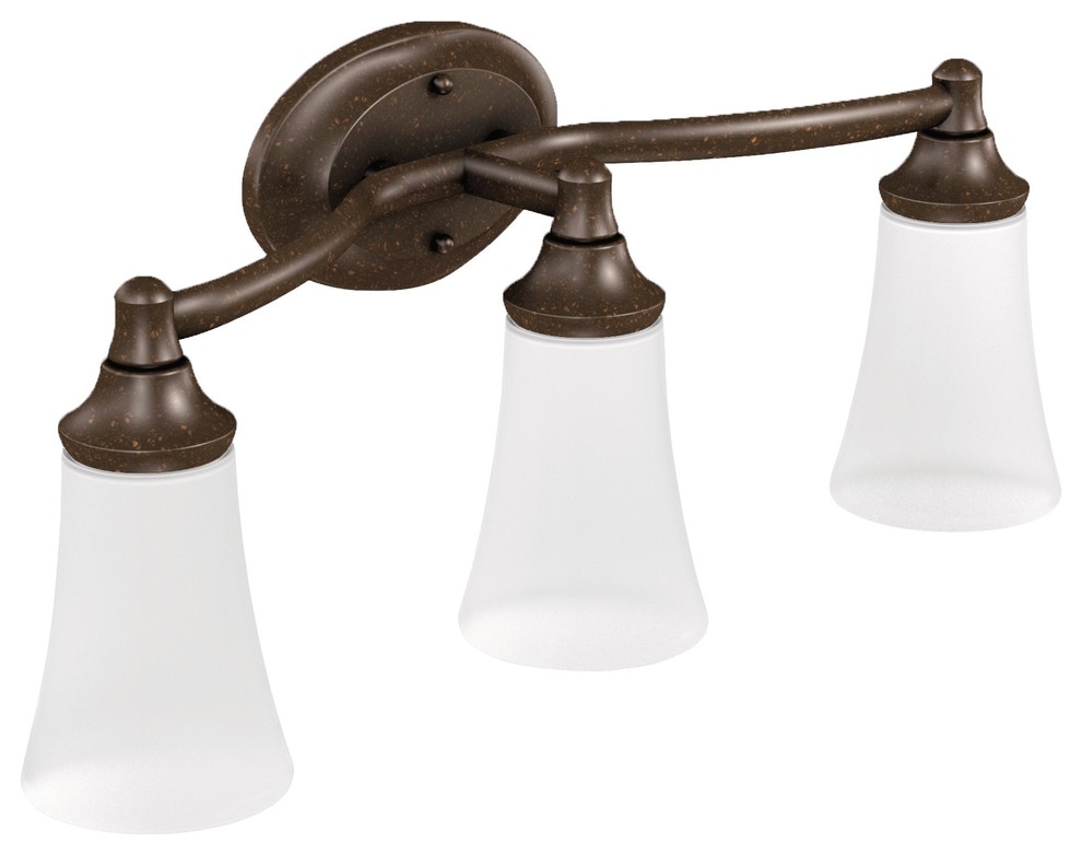 Eva Three Globe Bath Light Transitional Bathroom Vanity Lighting