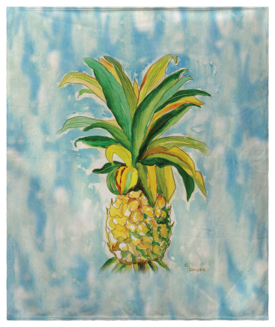 Betsy Drake Pineapple Fleece Blanket