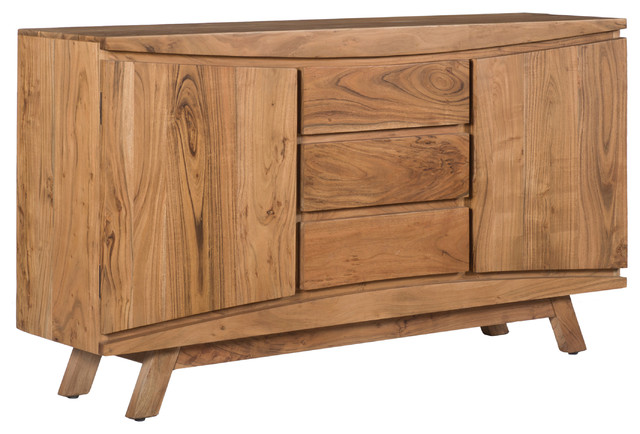 Coast To Imports 3 Drawer 2 Door Credenza Reviews Houzz Three Drawer Two Door Credenza Copenhagen Natural Transitional Buffets And Sideboards
