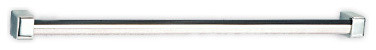 Sugatsune, 300mm Single Bar Tie Rack, Black/Mirror Stainless Steel
