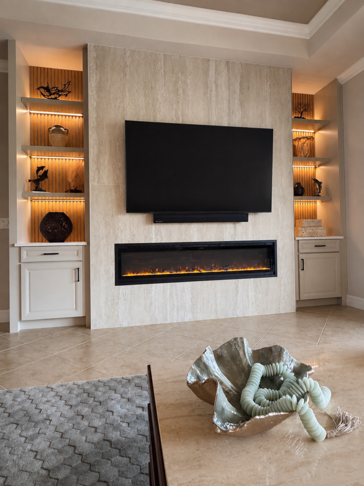 Fireplace & Entertainment Wall