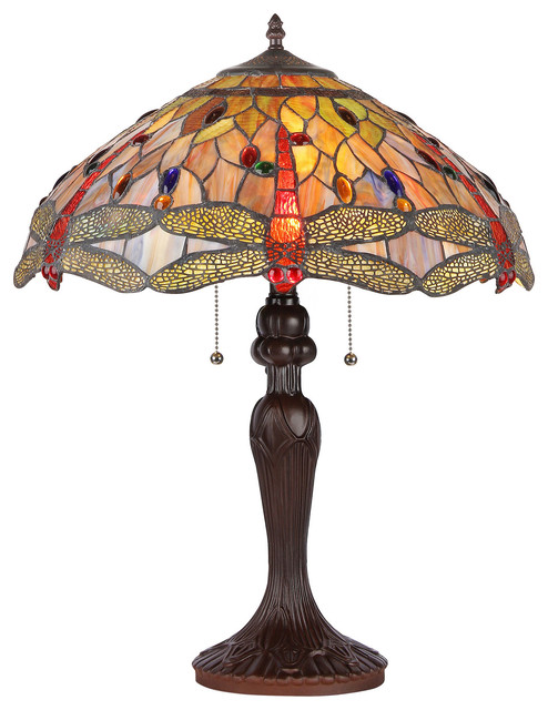 3-Light Dragonfly Table Lamp
