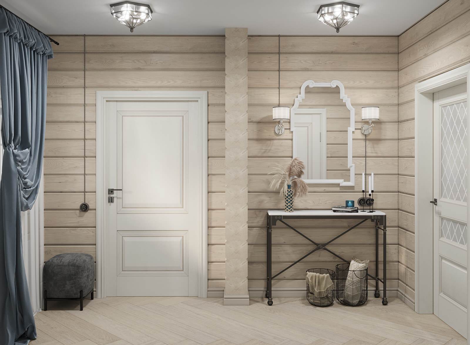 Дизайн интерьера срубного дома