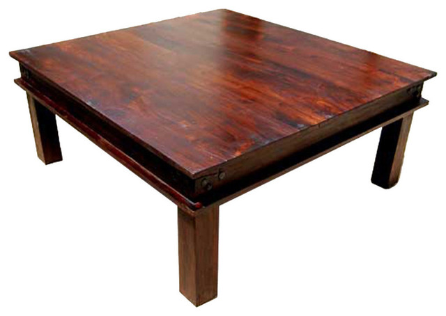 Altamont Transitional Solid Wood Square, Solid Wood Square Coffee Table Designs