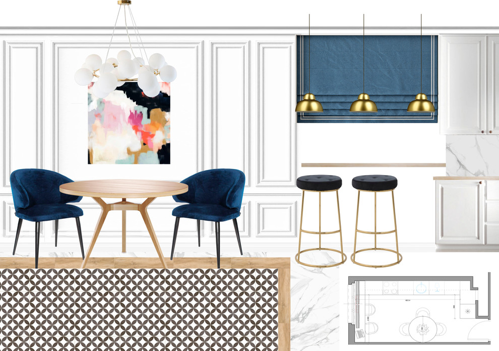 Коллажи к проекту в стиле современной классики для молодой семьи.