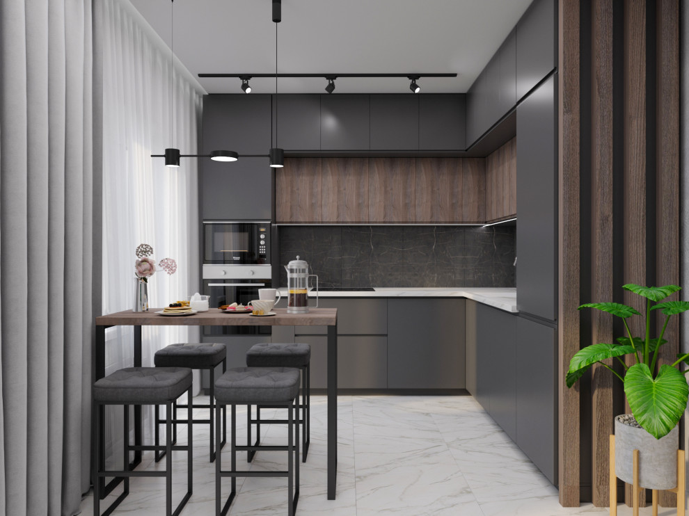 Кухня-гостиная в загородном доме. Кемеровская обл.