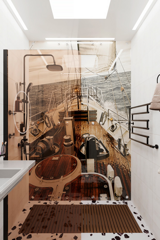 Визуализация ванной комнаты 2,3м². (1,52м×1,52м)