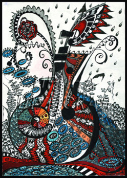 декоративная графика."Прощальный джаз"