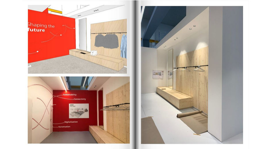 Bobst Campus Showroom Office Büro Planung Präsentation Umplanung Modernisierung Ausstellung Interior Design NRW Krefeld Meerbusch Architektur Innenarchitektur Gestaltung 3D Akustik Beleuchtung