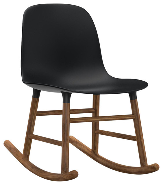Form Rocking Chair, Black, Walnut