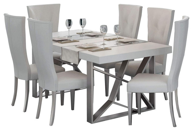 contemporary white dining room sets