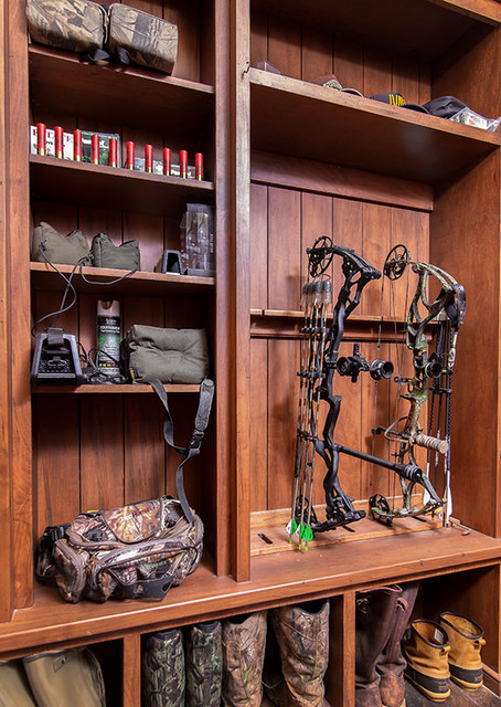 Rustic Modern Hunting Lodge Gun Room Laundry Room