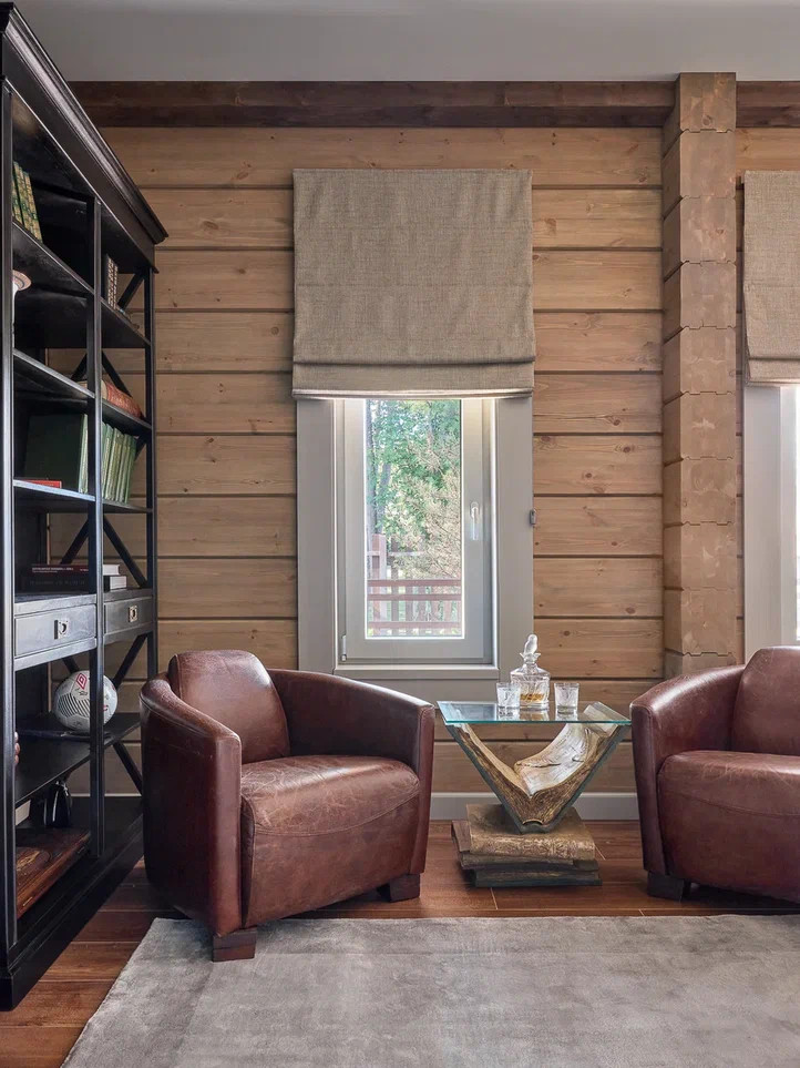 Дом из клееного бруса в стиле шале