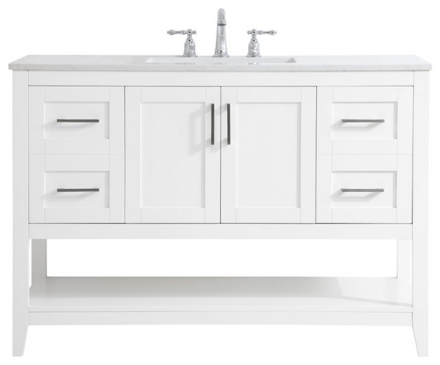 Elegant VF16048WH 48"Single Bathroom Vanity, White - Transitional ...