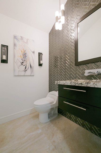 Powder Room modern-badezimmer