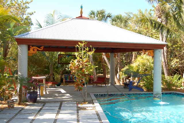 Florida Home eclettico-piscina